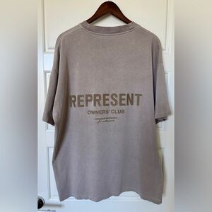 Represent Owners' Club Oversize Taupe T Shirt, size L